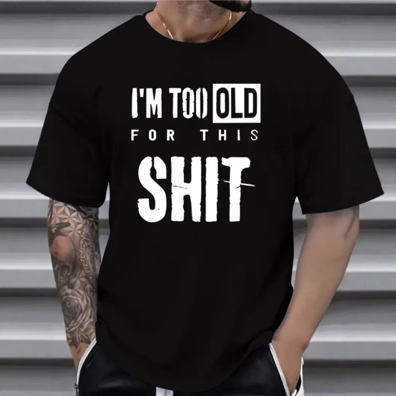 Men’s All-match Short-sleeved T-shirt With Design Letters